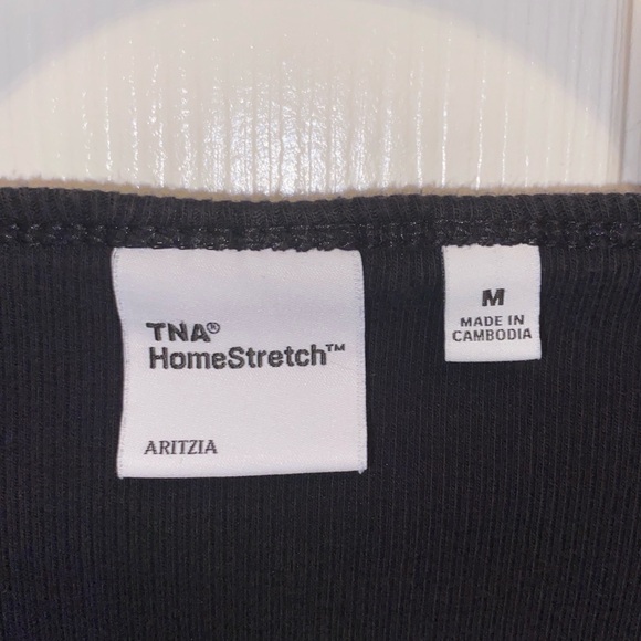 Aritzia HomeStretch Rib Squareneck Longsleeve Top in Black - Picture 11 of 11